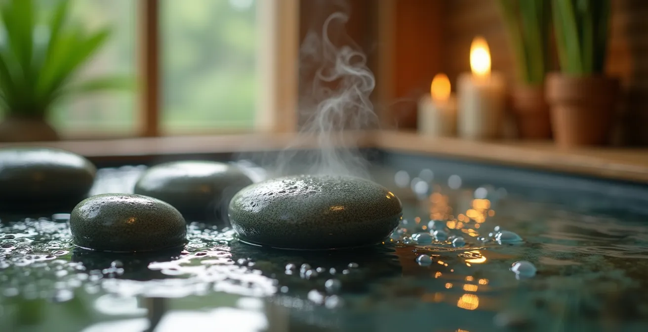 Area wellness moderna in campeggio con vista sulla natura