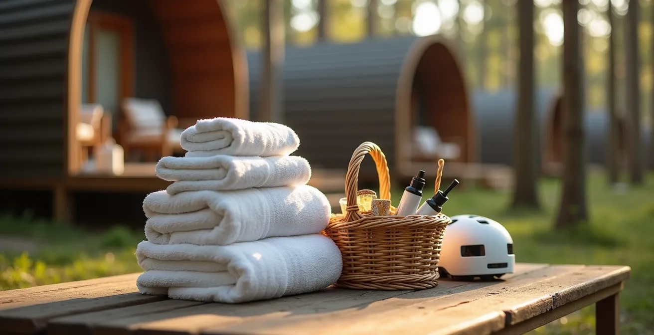 Reception moderna di un camping resort con servizi conciergerie