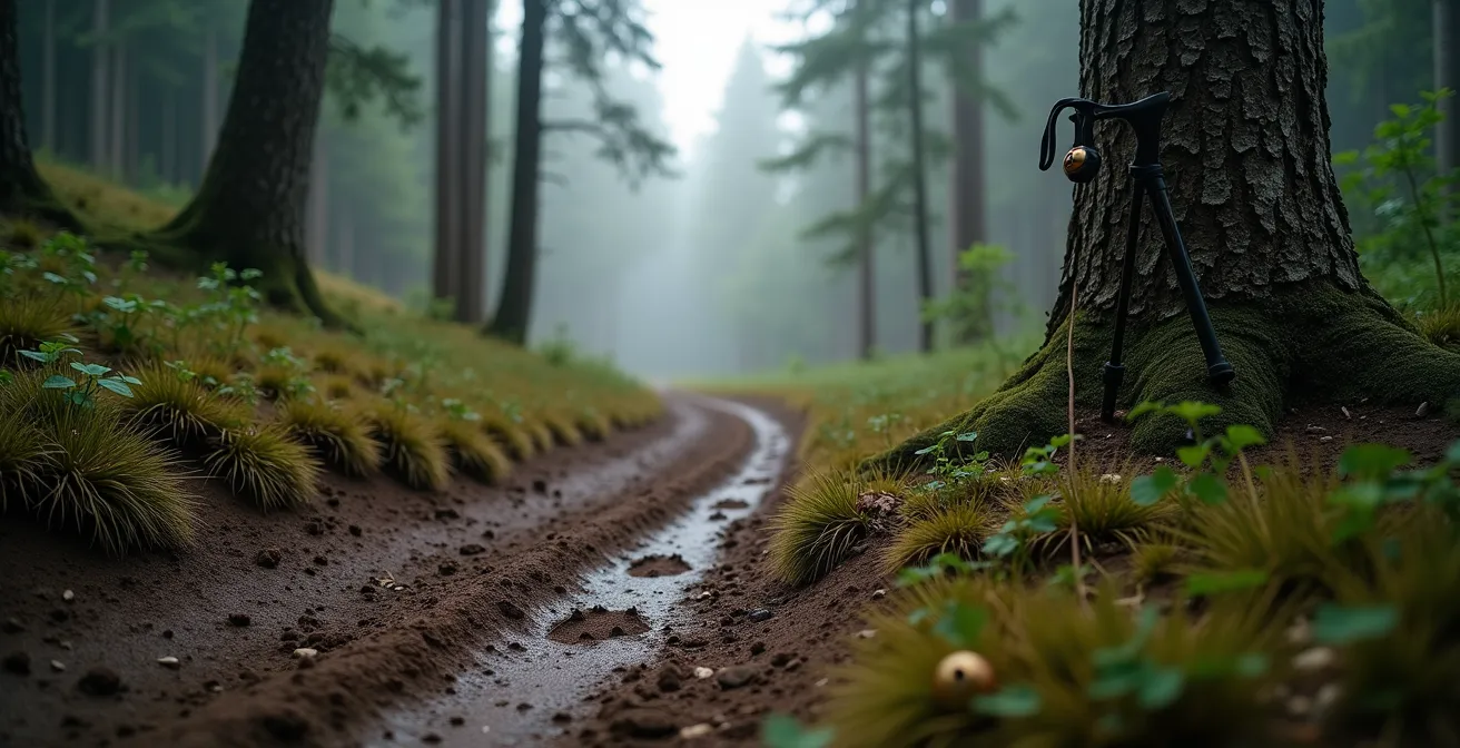 Orso bruno in ambiente montano del Trentino osservato a distanza di sicurezza